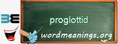 WordMeaning blackboard for proglottid